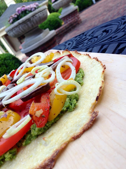 A delicious gluten free, vegan and paleo with a cauliflower pizza crust!