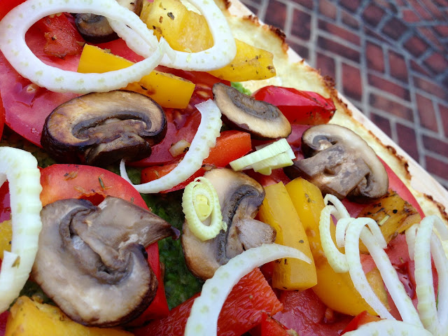 A delicious gluten free, vegan and paleo with a cauliflower pizza crust!