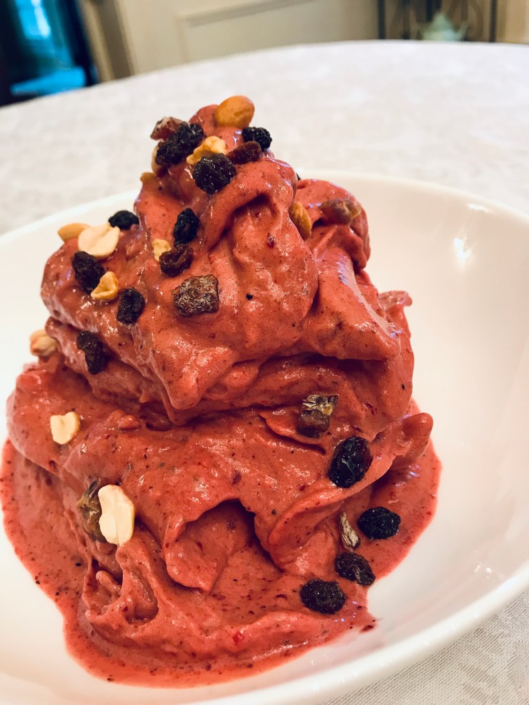 Black Cherry Vanilla Ice Cream, by BeautyBeyondBones #glutenfree #vegan #paleo #specificcarbohydratediet #nicecream #food 