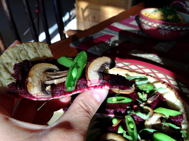 Beet & Mushroom Flatbread #beautybeyondbones #edrecovery #glutenfree #vegan #paleo #food #summer