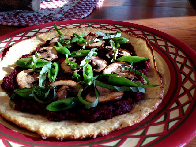 Beet & Mushroom Flatbread #beautybeyondbones #edrecovery #glutenfree #vegan #paleo #food #summer