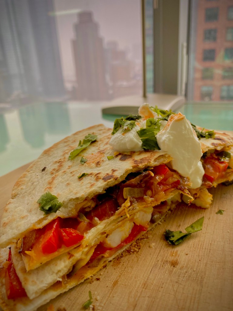 Shrimp and Veggie Quesadillas by BeautyBeyondBones #food #glutenfree #keto #paleo #mexicanfood #healthyfood #healthy #avocado #edrecovery