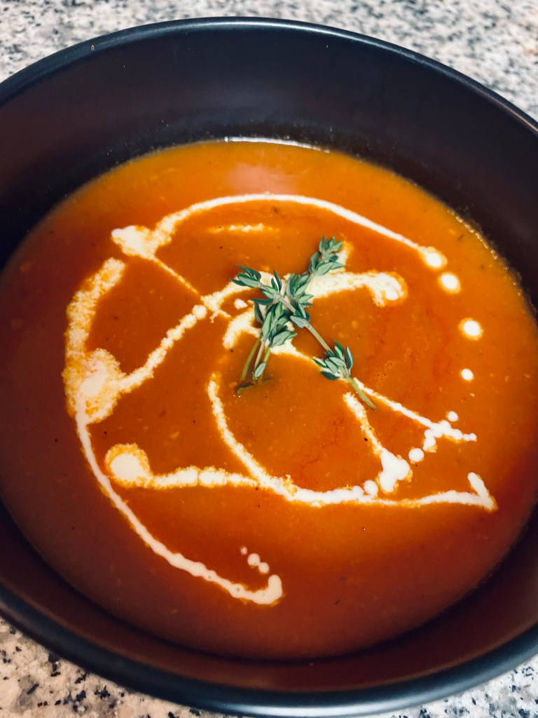 Bacon Tomato Soup with Gourmet Grilled Cheese! By BeautyBeyondBones #comfortfood #healthyfood #bacon #soup #edrecovery #cheese #yum #food 