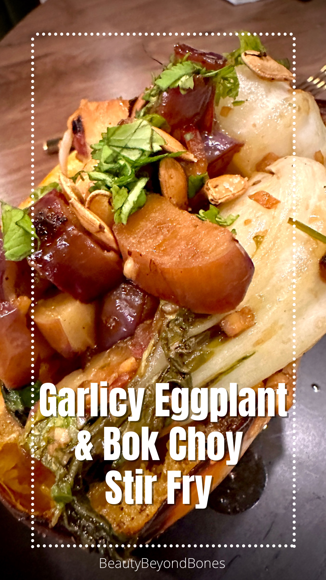 Garlicky Eggplant and Bok Choy Stir Fry