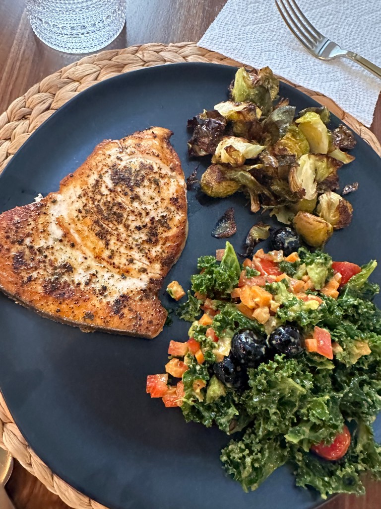 Think you don't like Swordfish?? THINK AGAIN! This melt in your mouth recipe is my new favorite dinner! Crispy outside and tender, juicy inside! YUM! #cooking #fish #glutenfree #keto #lowcarb #food #dinner #yum #paleo #specificcarbohydratediet