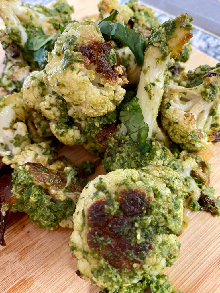 THE PERFECT STEAK! Basted with butter, thyme and garlic and seared to perfection!! Paired with pesto cauliflower, this keto date night dinner will blow you away! #glutenfree #paleo #keto #lowcarb #steak #cooking #edrecovery #food #recipes 