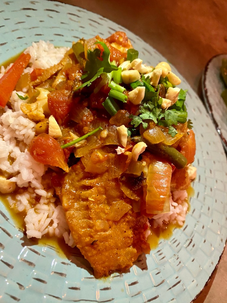 Curry Poached Sea Bass by BeautyBeyondBones! #edrecovery #food #glutenfree #grainfree #paleo #curry #health #healthyfood #specificcarbohydratediet #wellness #dinner