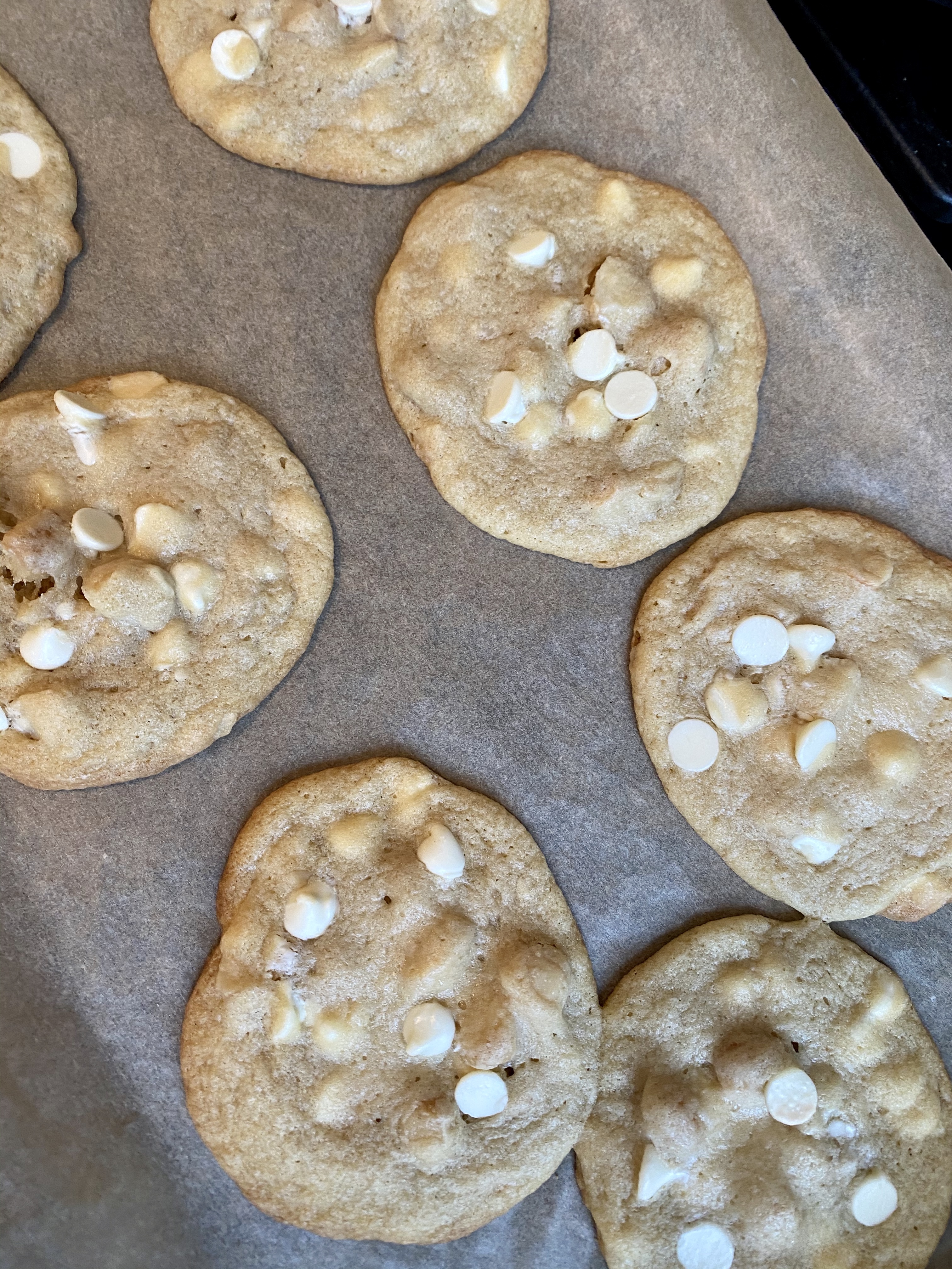 White Chocolate Macadamia Nut Cookies by BeautyBeyondBones! #dessert #baking #food #sweets #cookie #vegetarian #edrecovery 