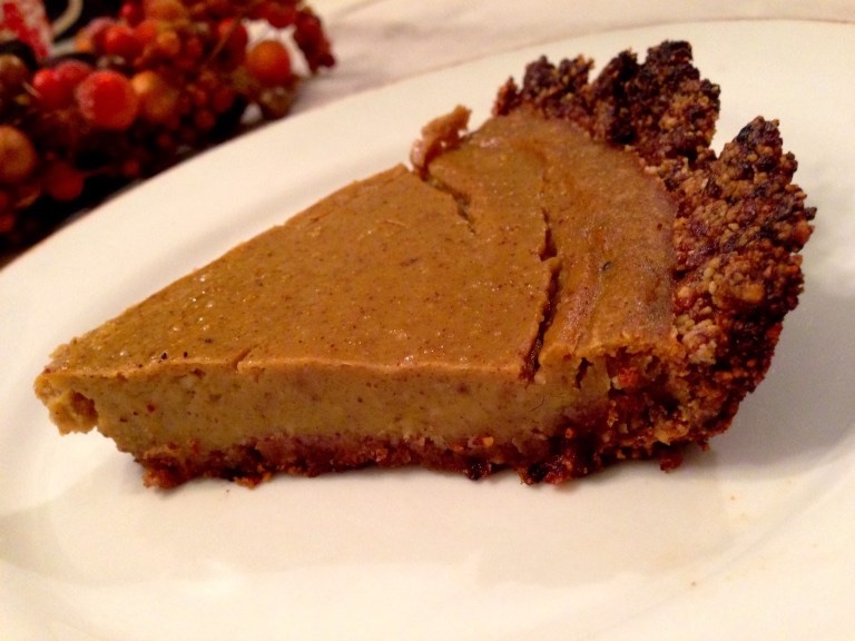 Paleo Pumpkin Pie by BeautyBeyondBones #edrecovery #glutenfree #vegan #food #dessert #thanksgiving #pumpkin