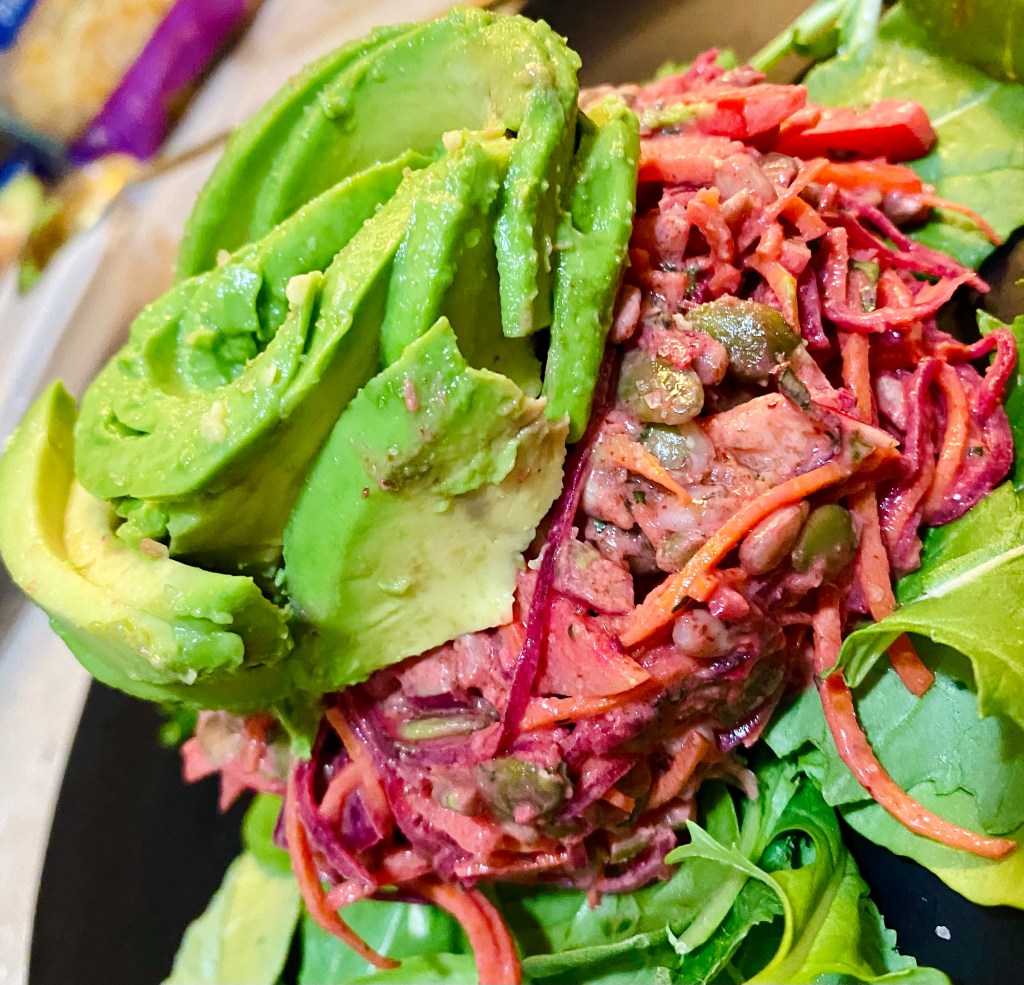 BBQ with Rainbow Salad! by BeautyBeyondBones #glutenfree #grainfree #vegan #paleo #vegetarian #plantbased #healthyfood #food #dinner #edrecovery #yum