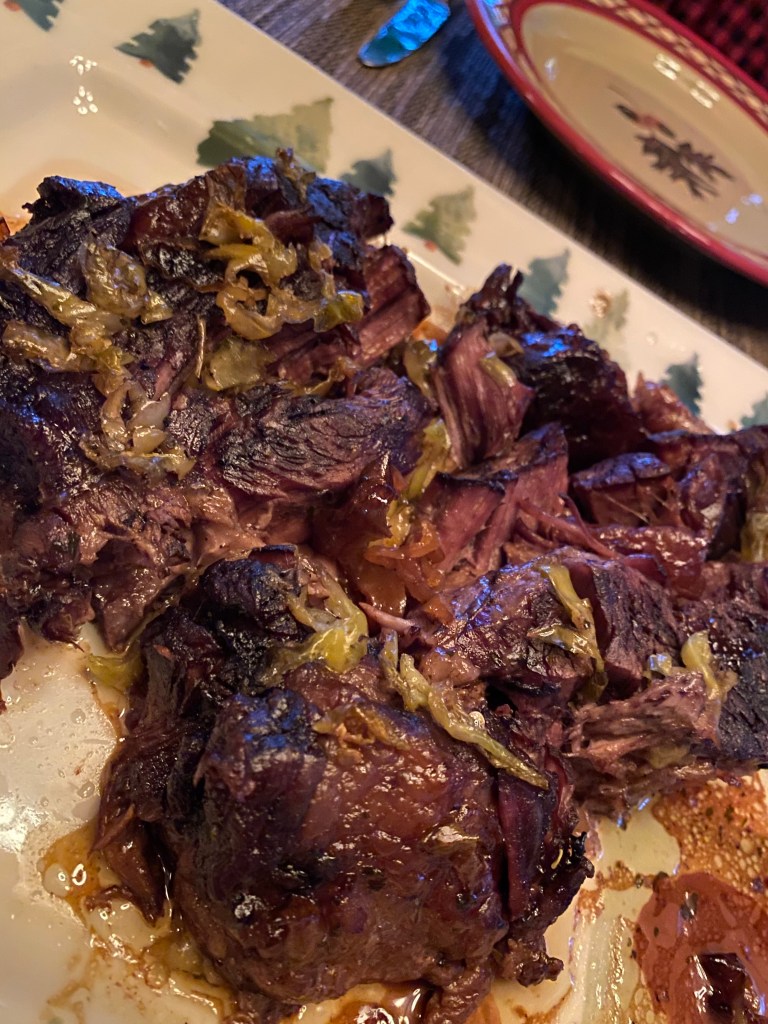 My Mississippi Roast is OUTRAGEOUS! Slow cooked, melt-in-you-mouth #beef – made in the slow cooker – served over buttery egg noodles! An easy and delicious #dinner that makes itself! #cooking #food #recipe #glutenfree #meat #family #crockpot #comfortfood