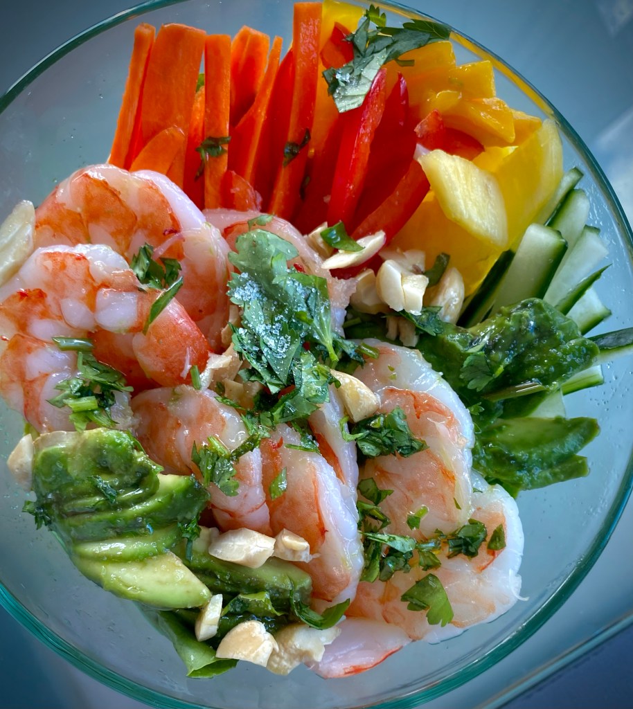 This colorful, fun salad is my latest obsession!! And don’t let it’s beauty deceive you…it’s gosh darn DELICIOUS! The perfect summer meal! #glutenfree #keto #food #recipe #healthy #salad #specificcarbohydratediet #paleo #cooking #yum 