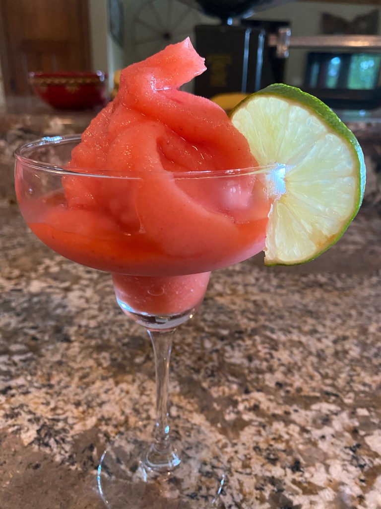 Nothing says #SUMMER like a refreshing FROZEN #COCKTAIL! And I'm sharing my three favorite ones! A Strawberry #Margarita, Tropical Daiquiri, and Ice Cream Grasshopper! They're a hit for any party! #recipe #bbq #recipe #cocktailrecipe #alcohol #drinks #blenderrecipe 