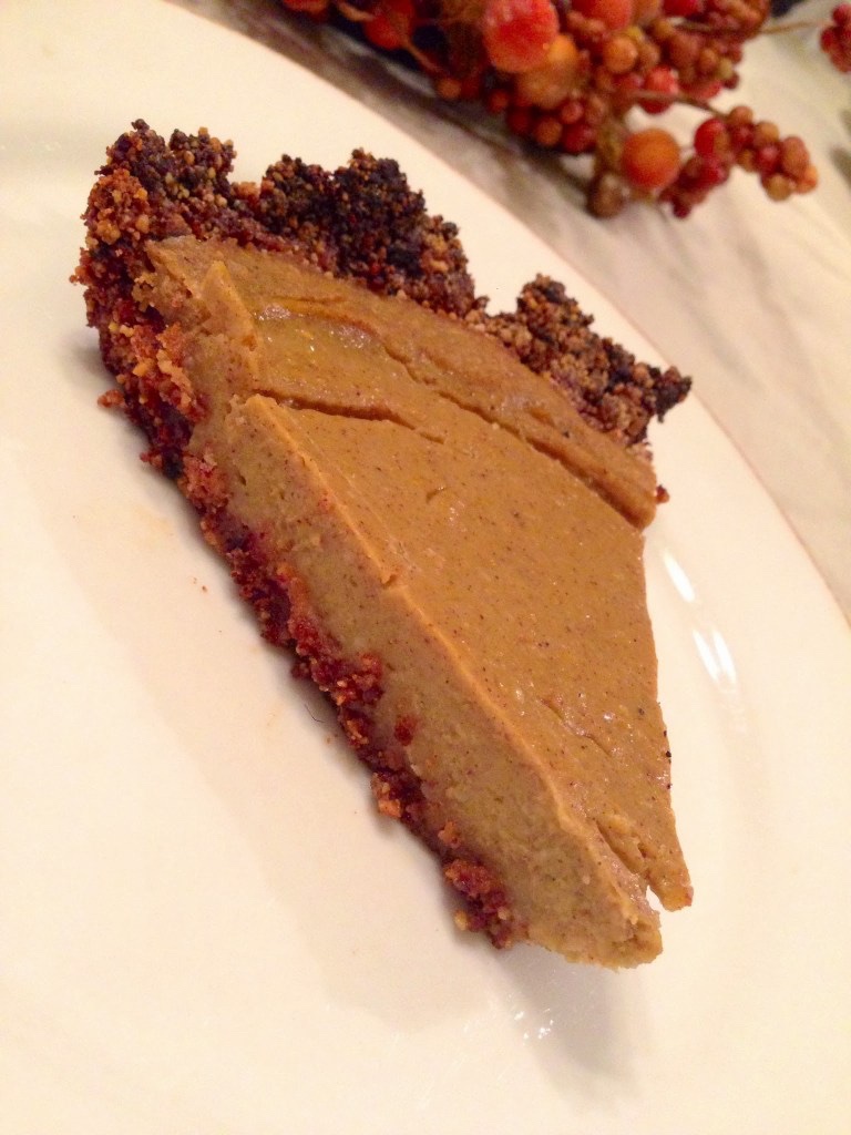 Paleo Pumpkin Pie by BeautyBeyondBones #edrecovery #glutenfree #vegan #food #dessert #thanksgiving #pumpkin