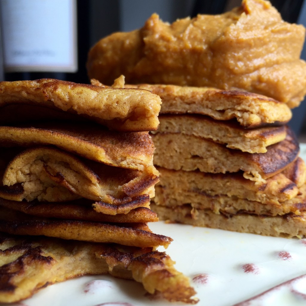 Paleo Pumpkin Pancakes by BeautyBeyondBones #glutenfree #grainfree #paleo #vegetarian #quarantine #food #breakfast #brunch #edrecovery