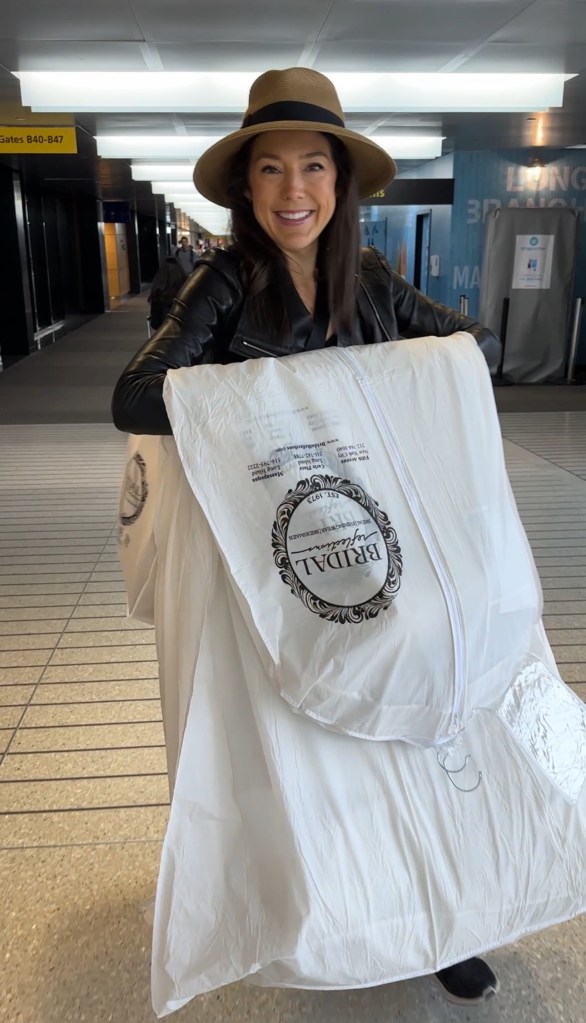 Flying with my wedding dress from NYC to Ohio was quite the debacle! Here are my tips, plus the saga of it all! #engaged #engagememt #bridetobe #wedding #weddingdress #travel #flying #traveltips #life #gettingmarried