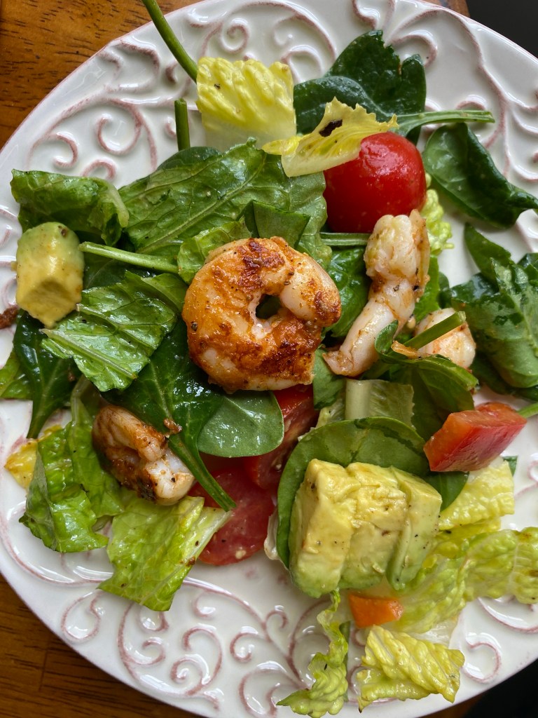 Cajun Shrimp Salad! by BeautyBeyondBones #edrecovery #food #lunch #salad #Healthy #healthyfood #glutenfree #paleo #keto