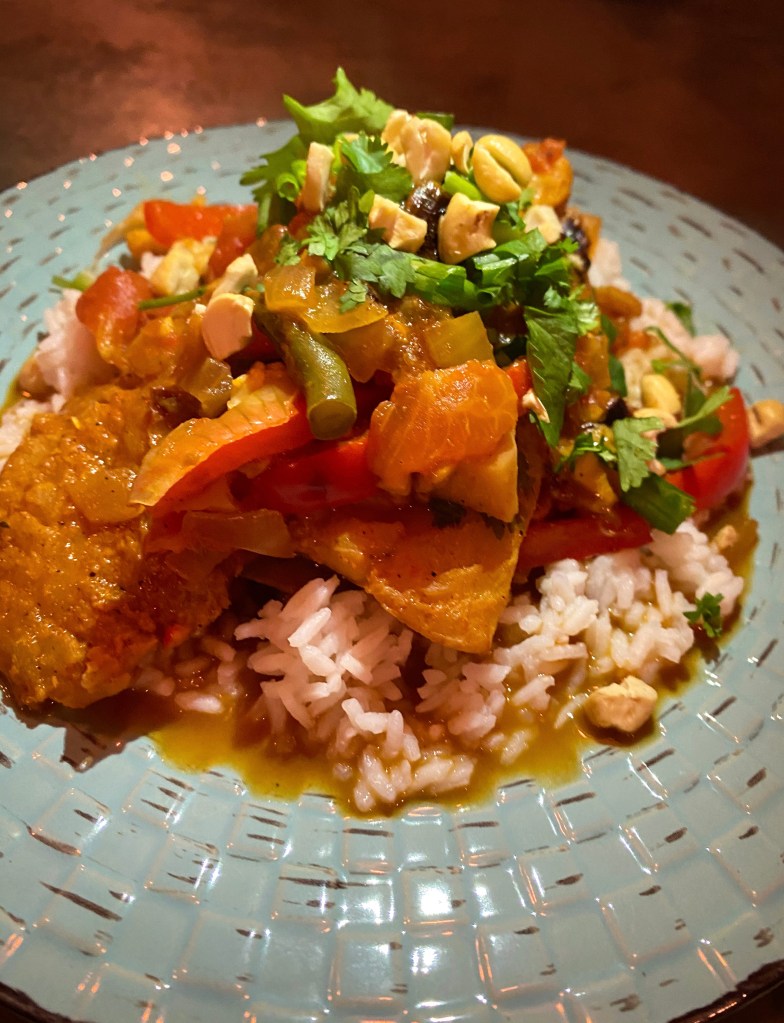 Curry Poached Sea Bass by BeautyBeyondBones! #edrecovery #food #glutenfree #grainfree #paleo #curry #health #healthyfood #specificcarbohydratediet #wellness #dinner