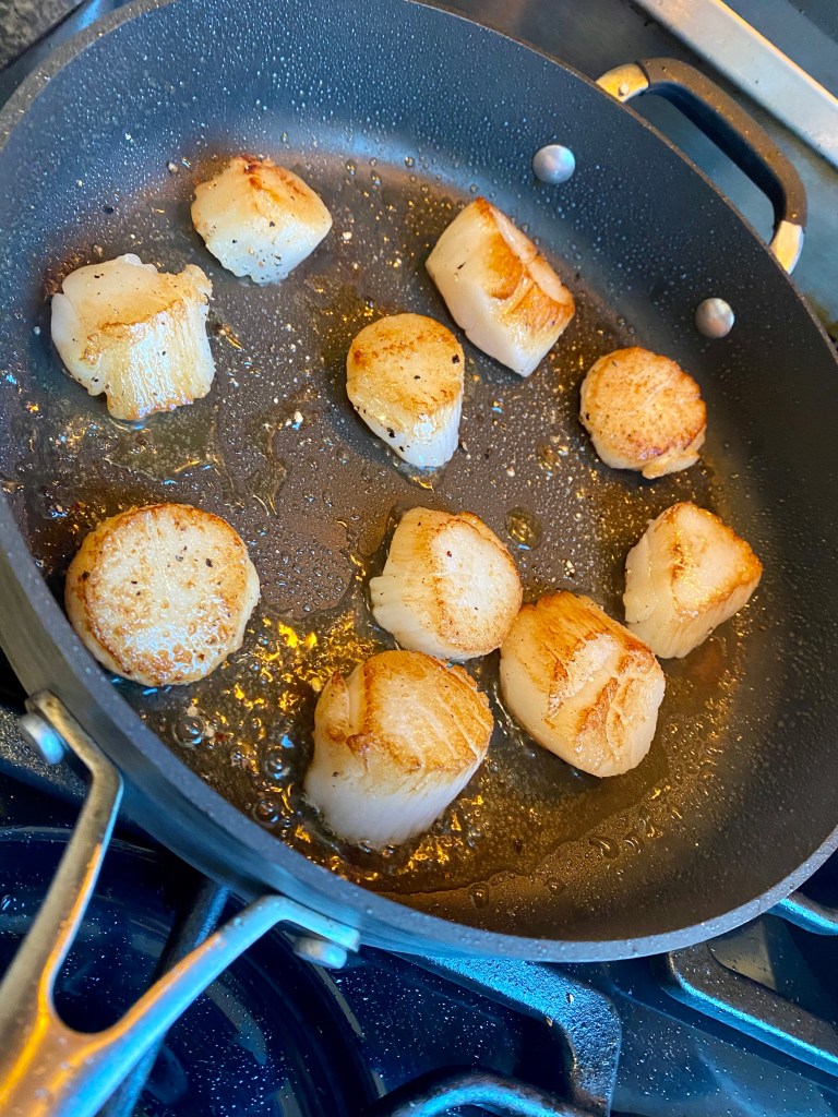 Pan seared Sea Scallops with Italian veggies by BeautyBeyondBones #dinner #glutenfree #paleo #keto #specificcarbohydtratediet #scd #healthyfood #food #edrecovery