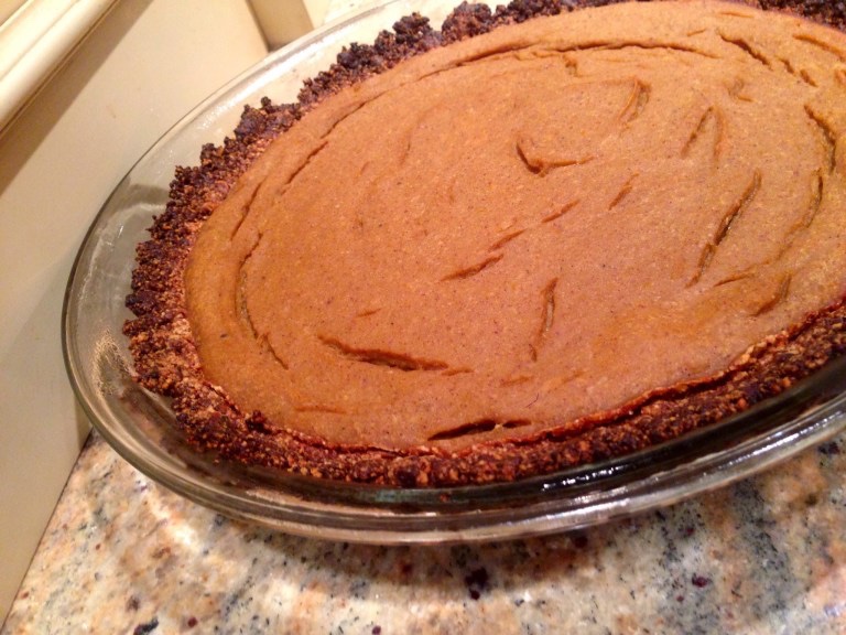 Paleo Pumpkin Pie by BeautyBeyondBones #edrecovery #glutenfree #vegan #food #dessert #thanksgiving #pumpkin