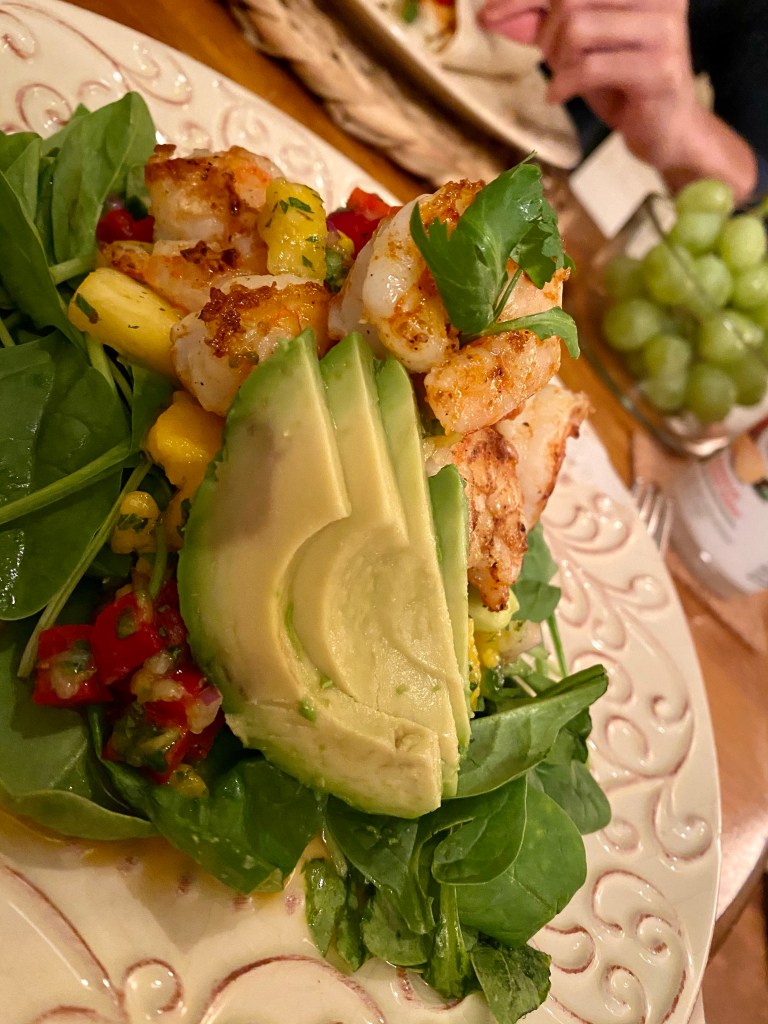 Shrimp Tacos with Pineapple Salsa and Cilantro Lime Rice! By BeautyBeyondBones #food #glutenfree #grainfree #paleo #keto #pescatarian #mexicanfood #edrecovery #healthyfood #yum