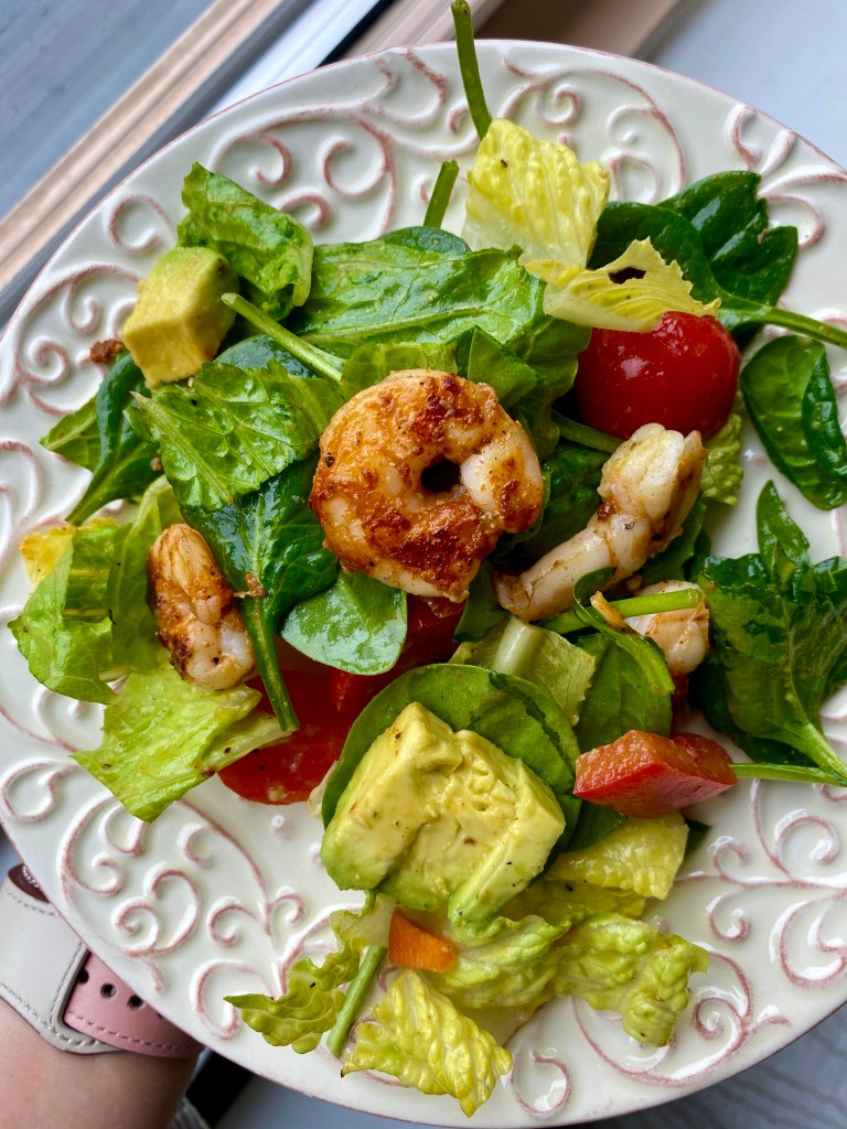 Cajun Shrimp Salad! by BeautyBeyondBones #edrecovery #food #lunch #salad #Healthy #healthyfood #glutenfree #paleo #keto