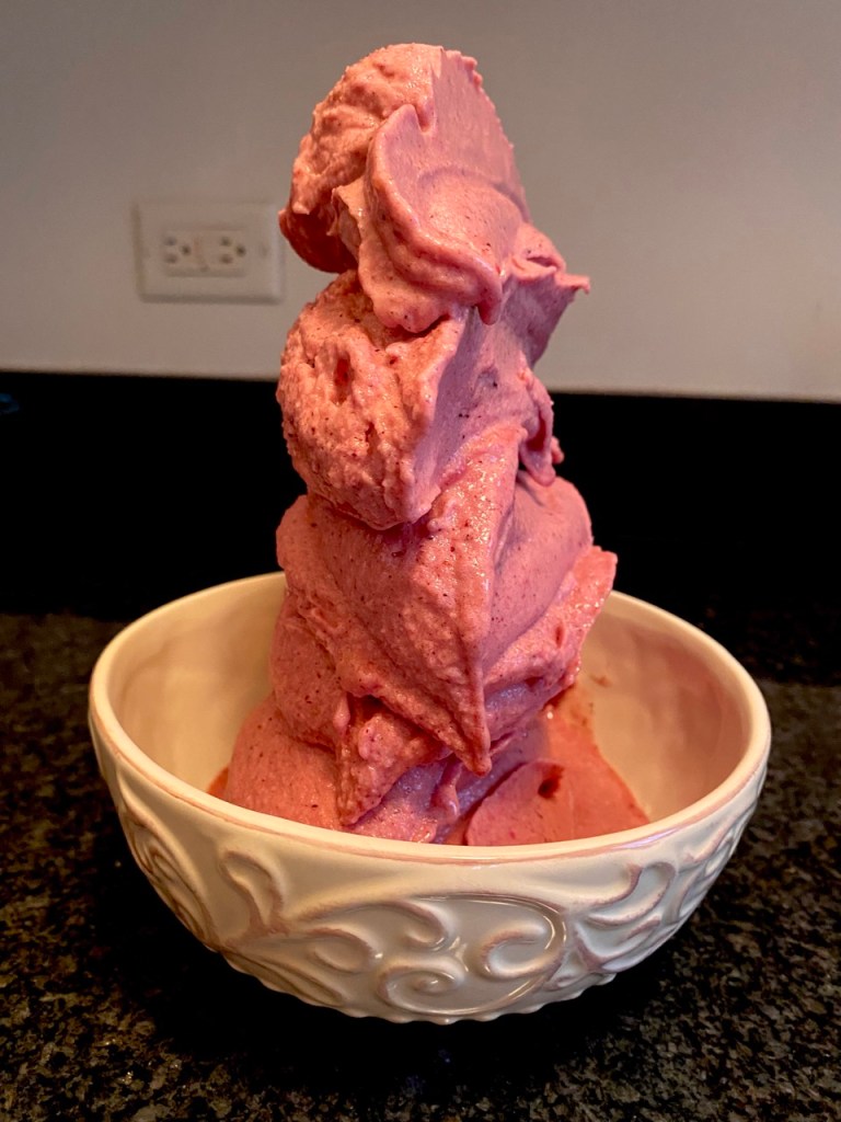 This is my ALL TIME FAVORITE FOOD! Sunshine Ice Cream! Made from frozen bananas, it's hard to believe this decadent treat is HEALTHY! Make this tonight! #dessert #food #recipe #cooking #healthy #healthyfood #yum #sweet #nicecream #summer 