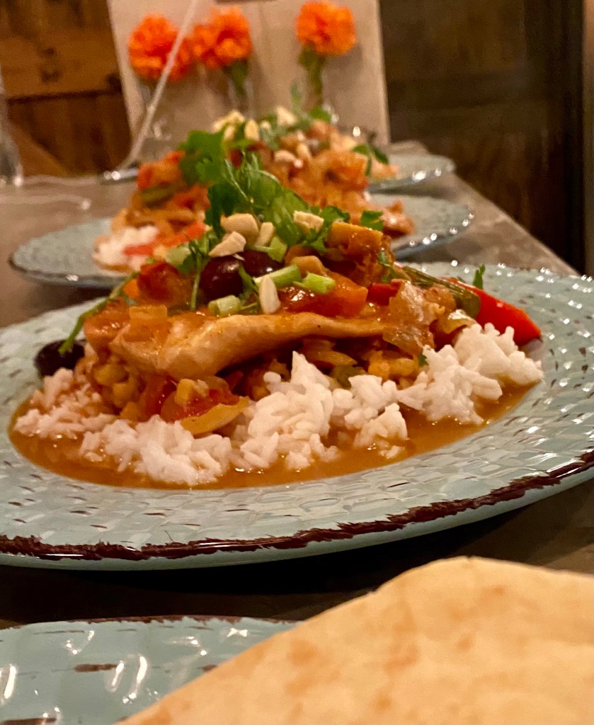 Curry Poached Sea Bass by BeautyBeyondBones! #edrecovery #food #glutenfree #grainfree #paleo #curry #health #healthyfood #specificcarbohydratediet #wellness #dinner