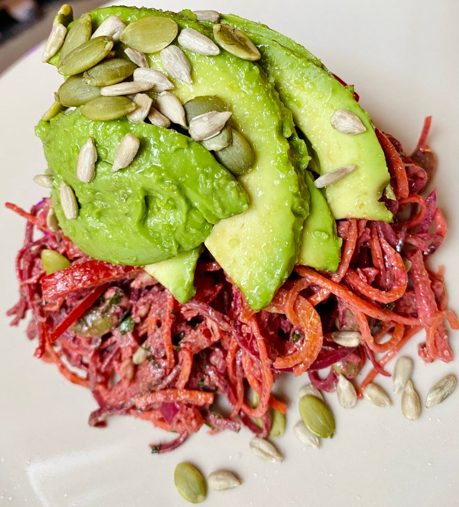 BBQ with Rainbow Salad! by BeautyBeyondBones #glutenfree #grainfree #vegan #paleo #vegetarian #plantbased #healthyfood #food #dinner #edrecovery #yum