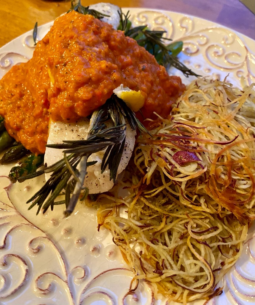 Smothered Sea Bass in a Roasted Tomato and red pepper sauce! by beautybeyondbones #food #glutenfree #vegan #paleo #keto #healthy #healthyfood #yum #edrecovery