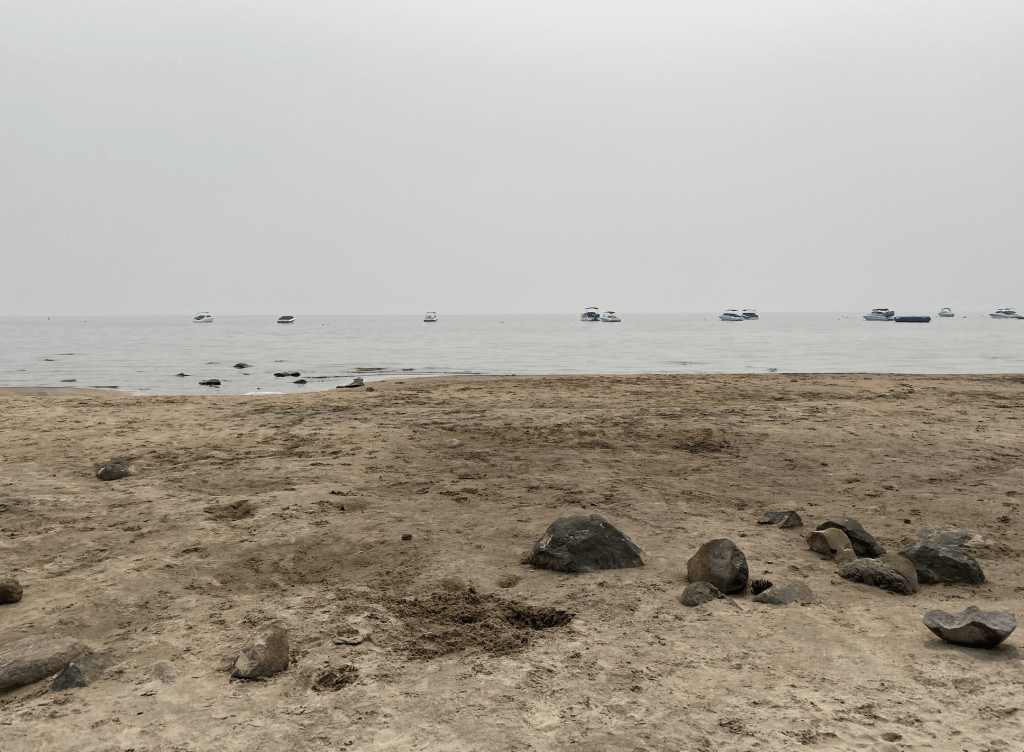 Lake Tahoe is being devastated by the Caldor Fires, covering the region in thick, gray smoke that stings your eyes and nostrils. This is what it's like to take a girls trip in the middle of the apocalypse. #prayfortahoe #cali #caldorfire #forestfires #california #laketahoe #summer #tahoe #girlstrip #firesafety