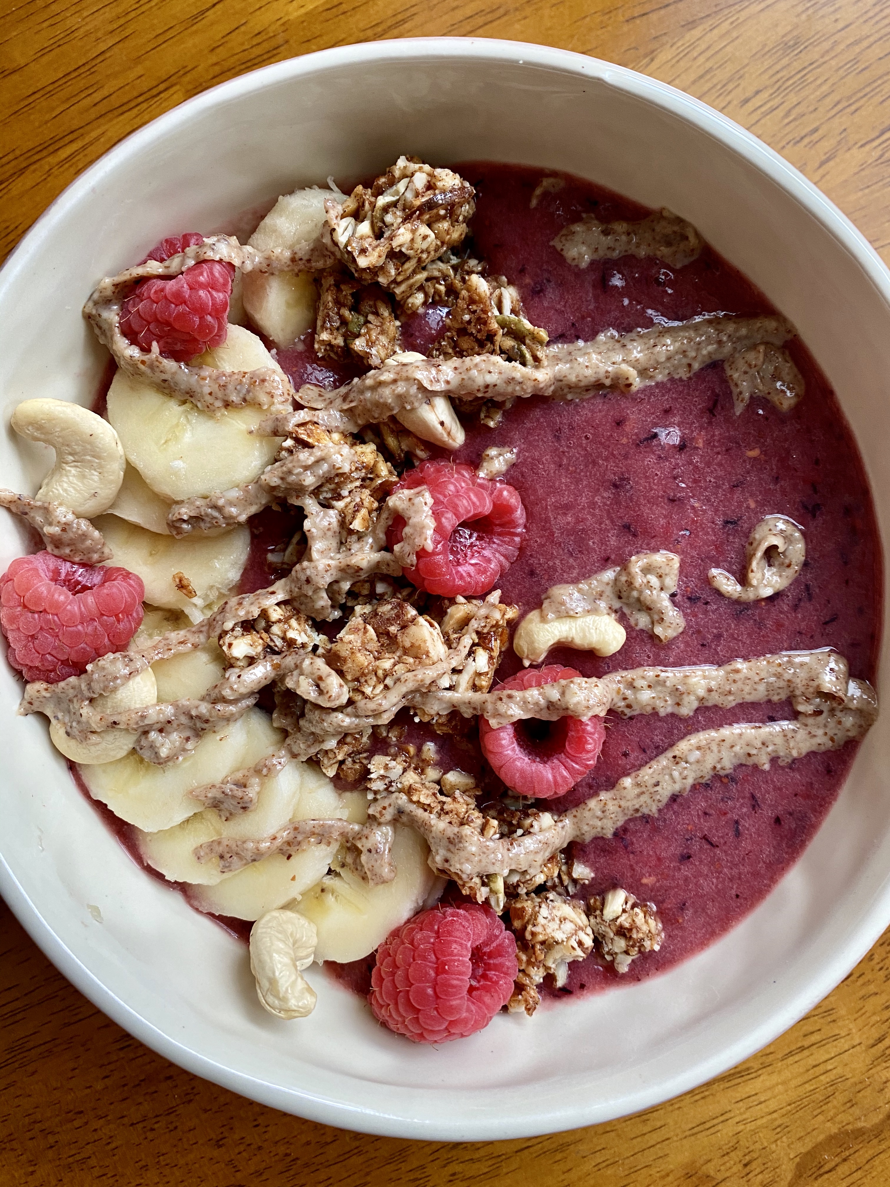 Berry Cherry Smoothie Bowl by BeautyBeyondBones #edrecovery #food #breakfast #brunch #healthyfood #vegan #glutenfree #grainfree #specificcarbohydratediet