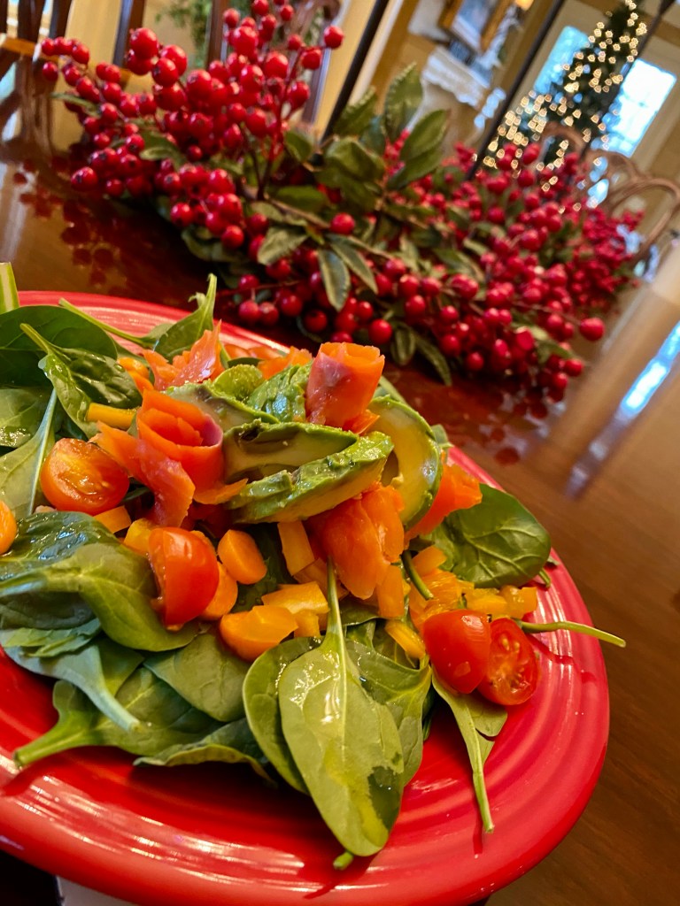 Smoked salmon and avocado salad by BeautyBeyondBones! #food #pescatarian #paleo #keto #family #healthyfood #edrecovery #salad #health #wellness