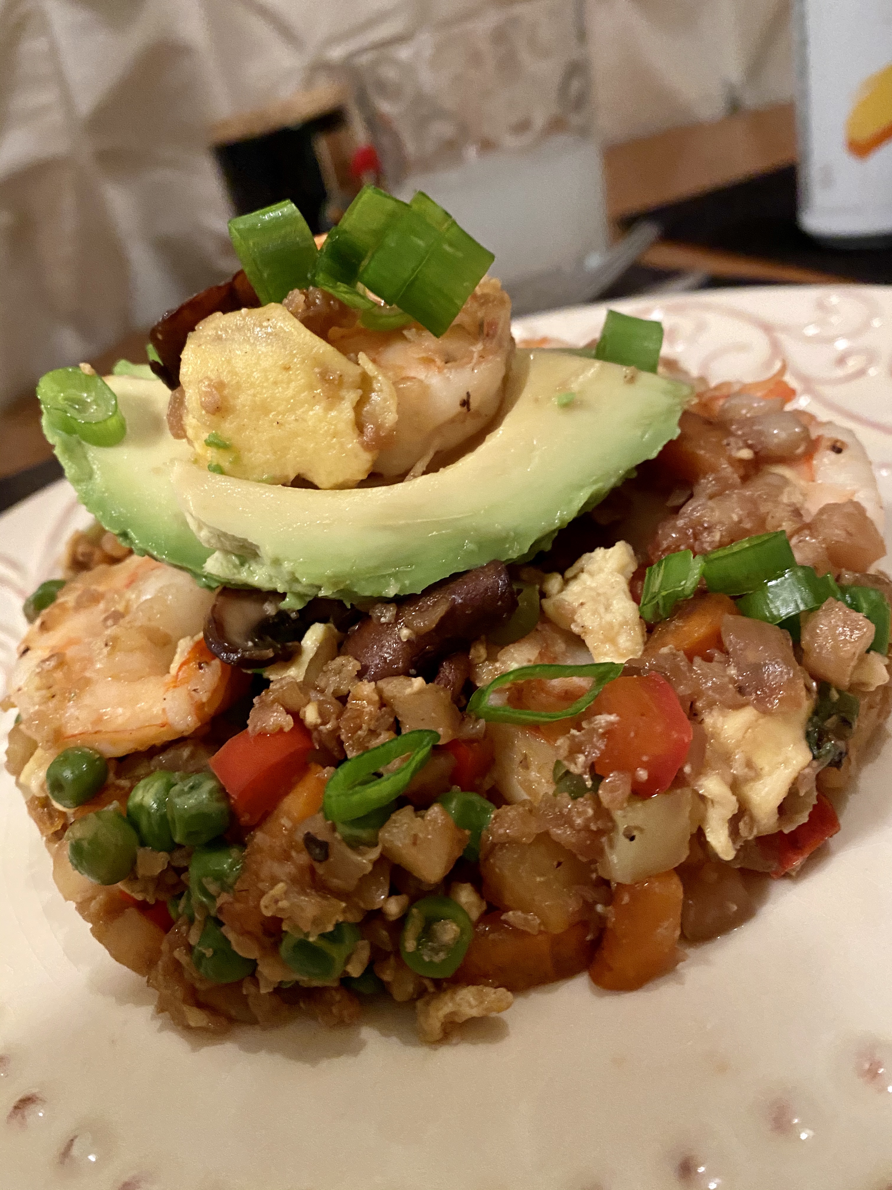 Pineapple Shrimp Fried Rice by BeautyBeyondBones #glutenfree #paleo #cooking #food #grainfree #healthyfood #edrecovery #specificcarbohydratediet #pescatarian