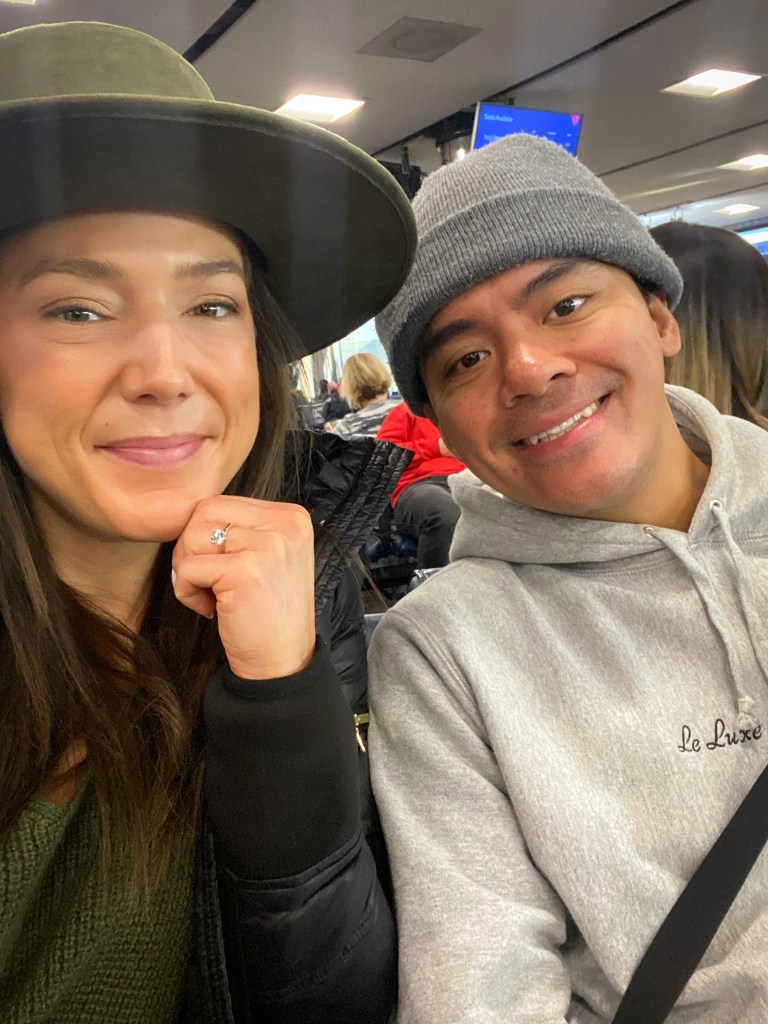 Ohio, here we come! We're heading to our ENGAGEMENT PARTY! Champagne will be popped, embarrassing stories will be told (by my brothers), and a fabulous time will be had! #ohio# engaged #bridetobe #travel #nyc #wedding #engagement #family #home #cheers