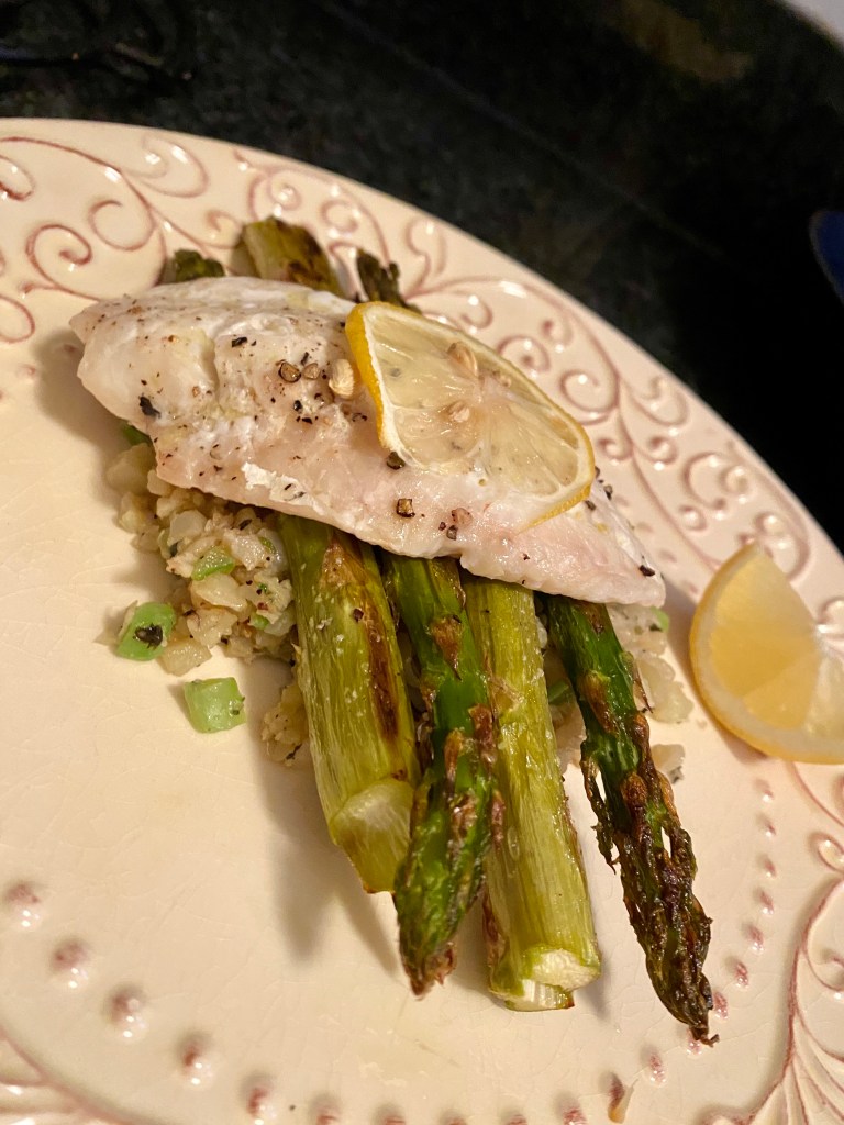 White wine sea bass by BeautyBeyondBones #glutenfree #paleo #grainfree #specificcarbohydratediet #scd #edrecovery #food #dinner #pescatarian