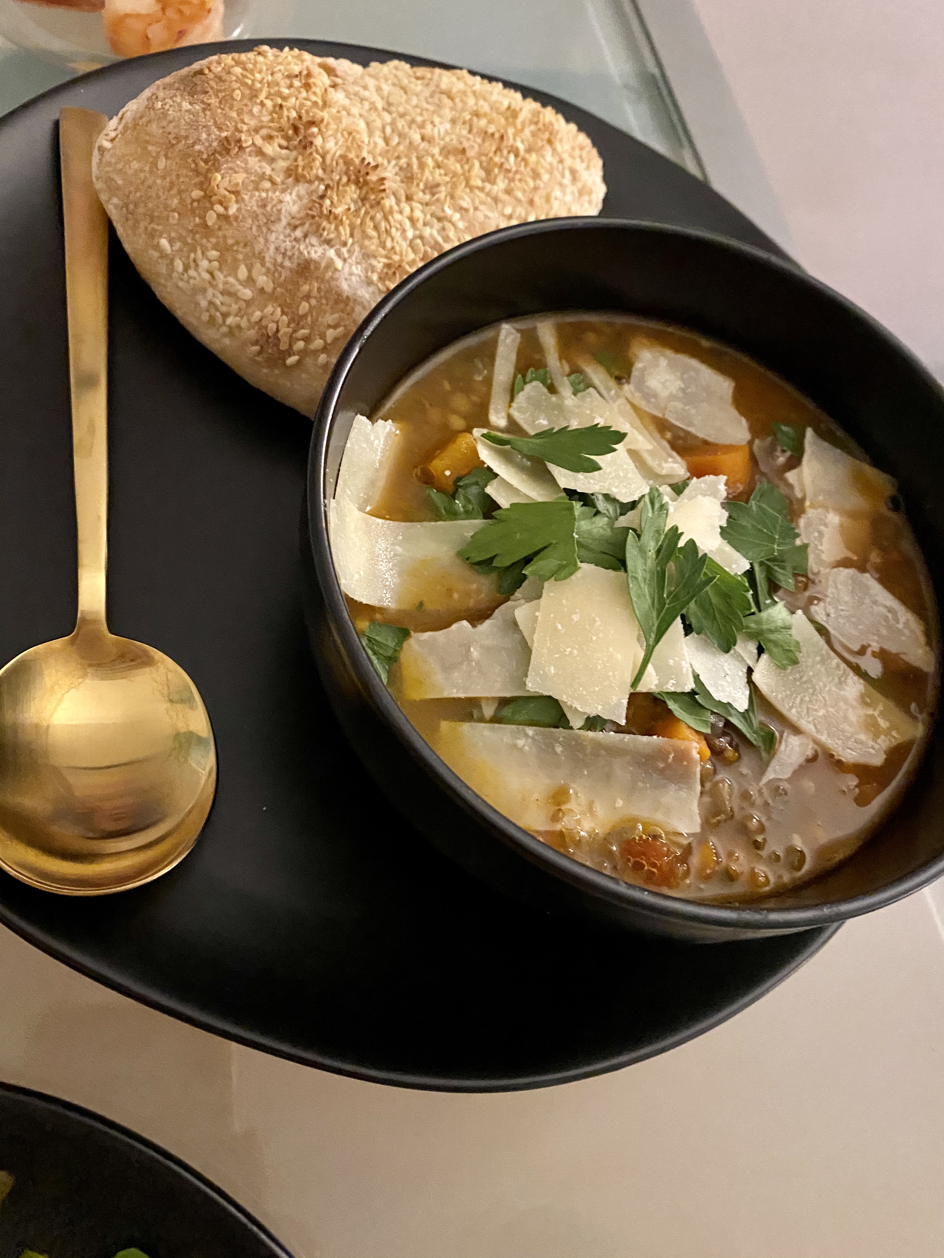 Bacon French Lentil Soup by BeautyBeyondBones #glutenfree #healthyfood #grainfree #paleo #specificcarbohydratediet #food #dinner #edrecovery