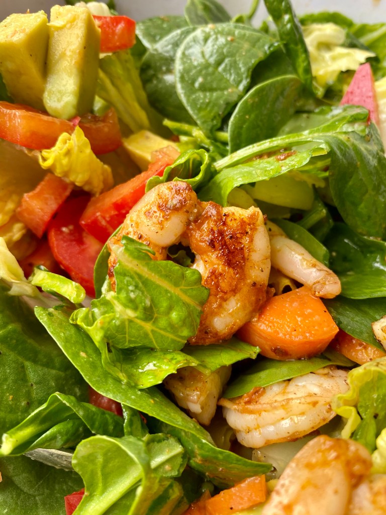 Cajun Shrimp Salad! by BeautyBeyondBones #edrecovery #food #lunch #salad #Healthy #healthyfood #glutenfree #paleo #keto