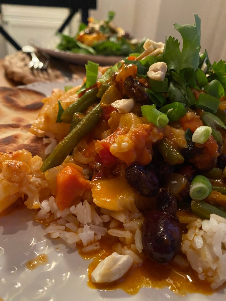 This meal is OUTRAGEOUS! A healthy and delicious seafood dinner: CURRY POACHED SEA BASS! Hearty and wholesome veggies, in the most luxurious coconut curry broth. It’s so flavorful you want to drink it! Packed with protein and fiber, this nutritious gluten free and paleo dinner with soon be a family favorite! #healthyfood #food #glutenfree #keto #paleo #fish #curry #cooking #specificcarbohydratediet #recipes