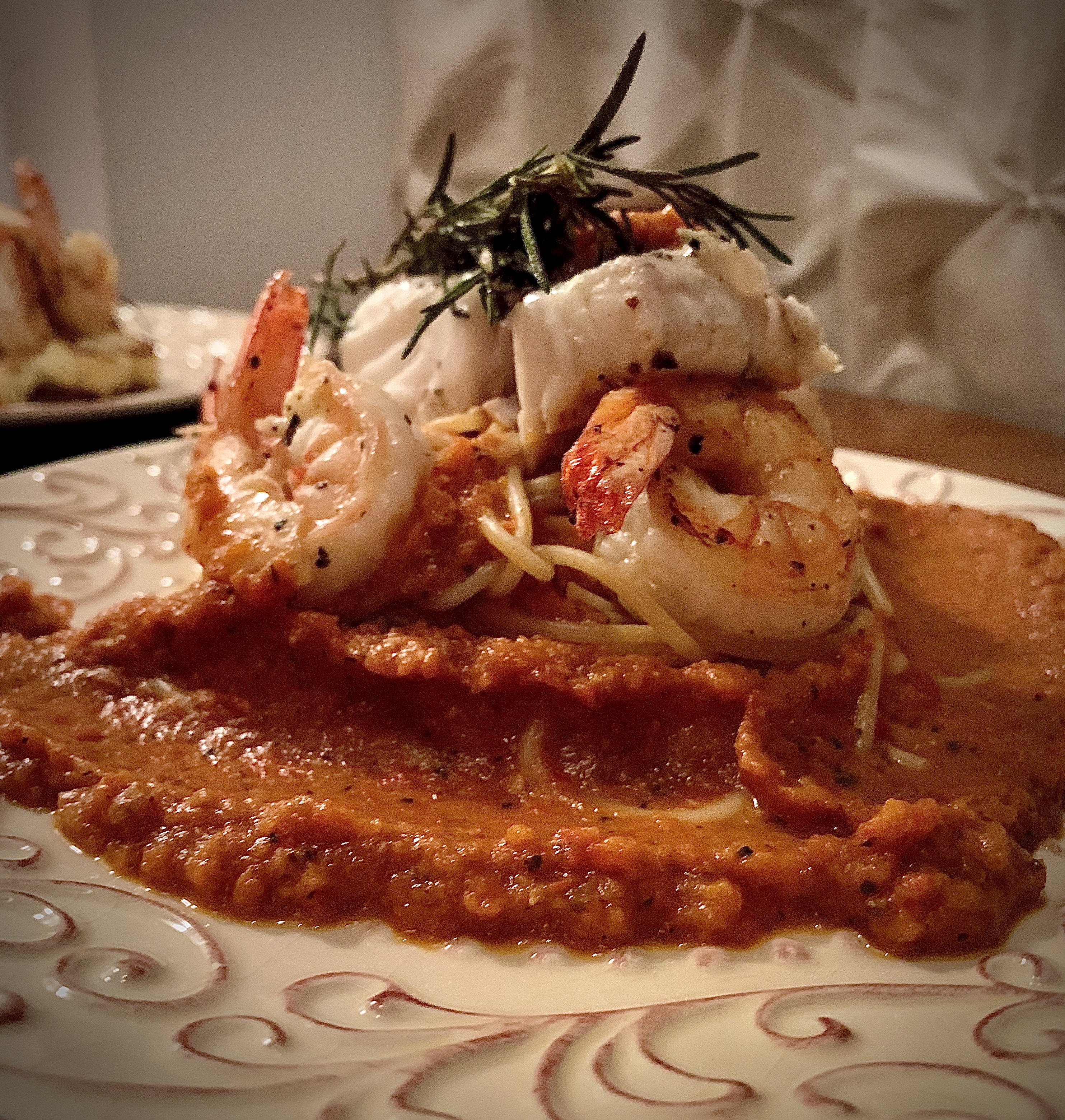 Shrimp Pomodoro Pasta by BeautyBeyondBones #edrecovery #food #glutenfree #paleo #keto #cooking #dinner #recipe #specificcarbohydratediet