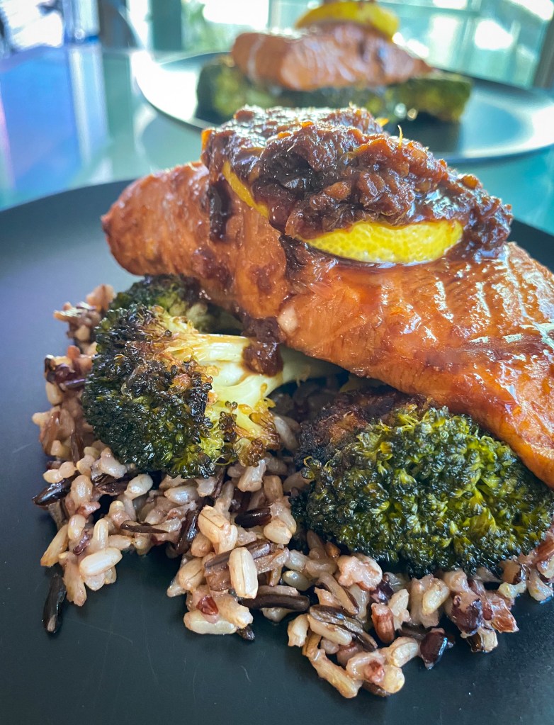 This is HANDS DOWN the absolute BEST #salmon I have ever made! My Teriyaki Marinated Salmon is bursting with flavor and so tender and juicy! Plus - it's #keto and #sugarfree and #glutenfree ! YUM! #food #specificcarbohydratediet #recipe #cooking #healthyfood #dinner