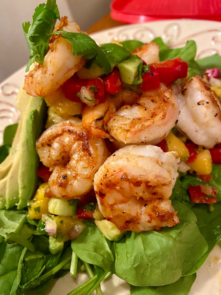 Shrimp Tacos with Pineapple Salsa and Cilantro Lime Rice! By BeautyBeyondBones #food #glutenfree #grainfree #paleo #keto #pescatarian #mexicanfood #edrecovery #healthyfood #yum