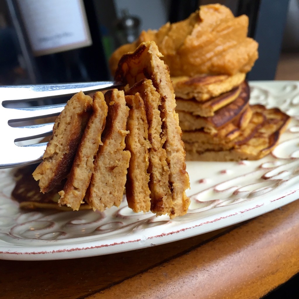 Paleo Pumpkin Pancakes by BeautyBeyondBones #glutenfree #grainfree #paleo #vegetarian #quarantine #food #breakfast #brunch #edrecovery