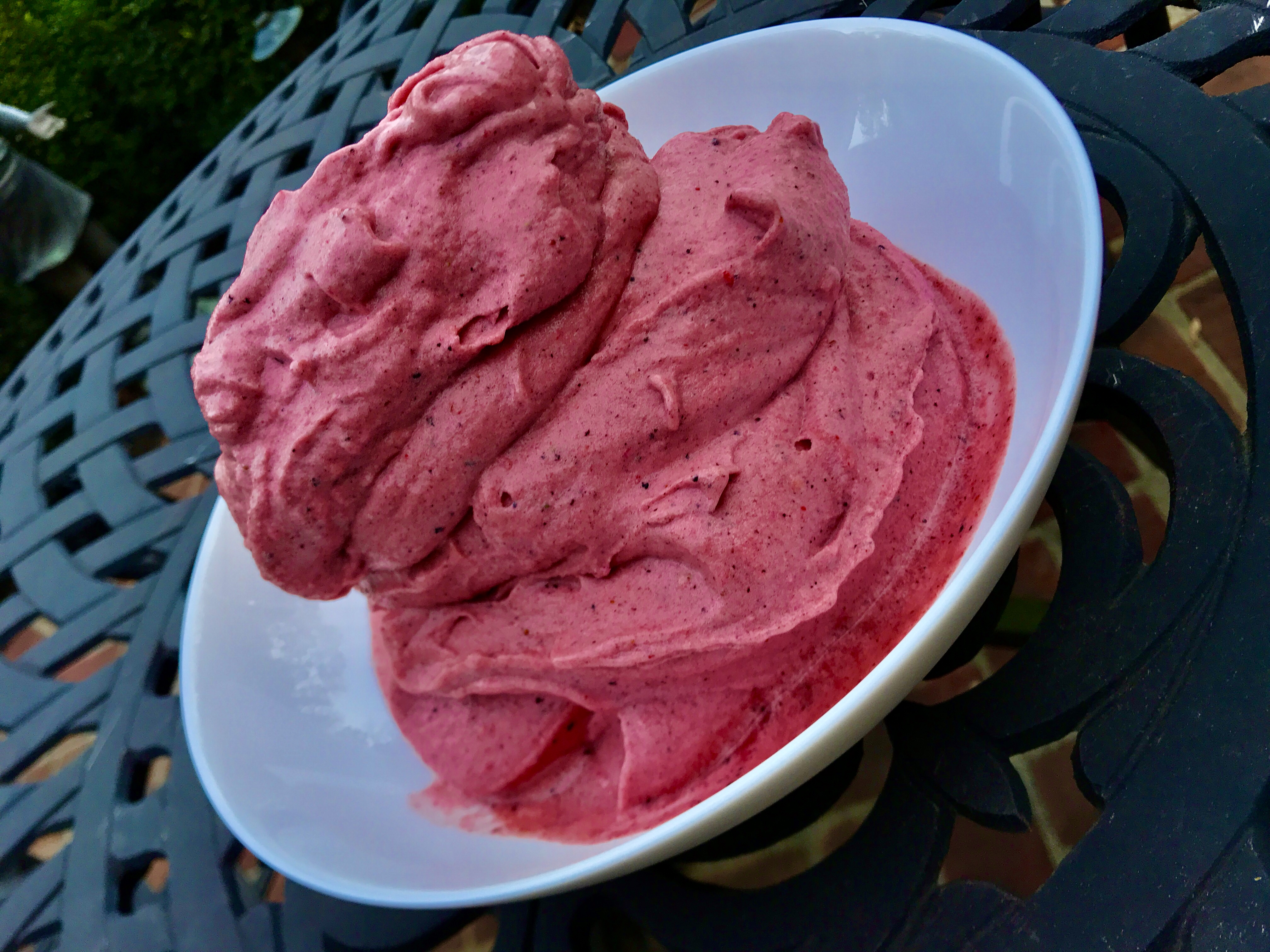Tropical Berry Ice Cream by BeautyBeyondBones #glutenfree #vegan #paleo #vegetarian #dessert #specificcarbohydratediet #edrecovery #food 