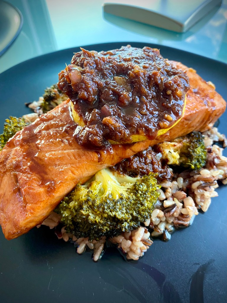 This is HANDS DOWN the absolute BEST #salmon I have ever made! My Teriyaki Marinated Salmon is bursting with flavor and so tender and juicy! Plus - it's #keto and #sugarfree and #glutenfree ! YUM! #food #specificcarbohydratediet #recipe #cooking #healthyfood #dinner