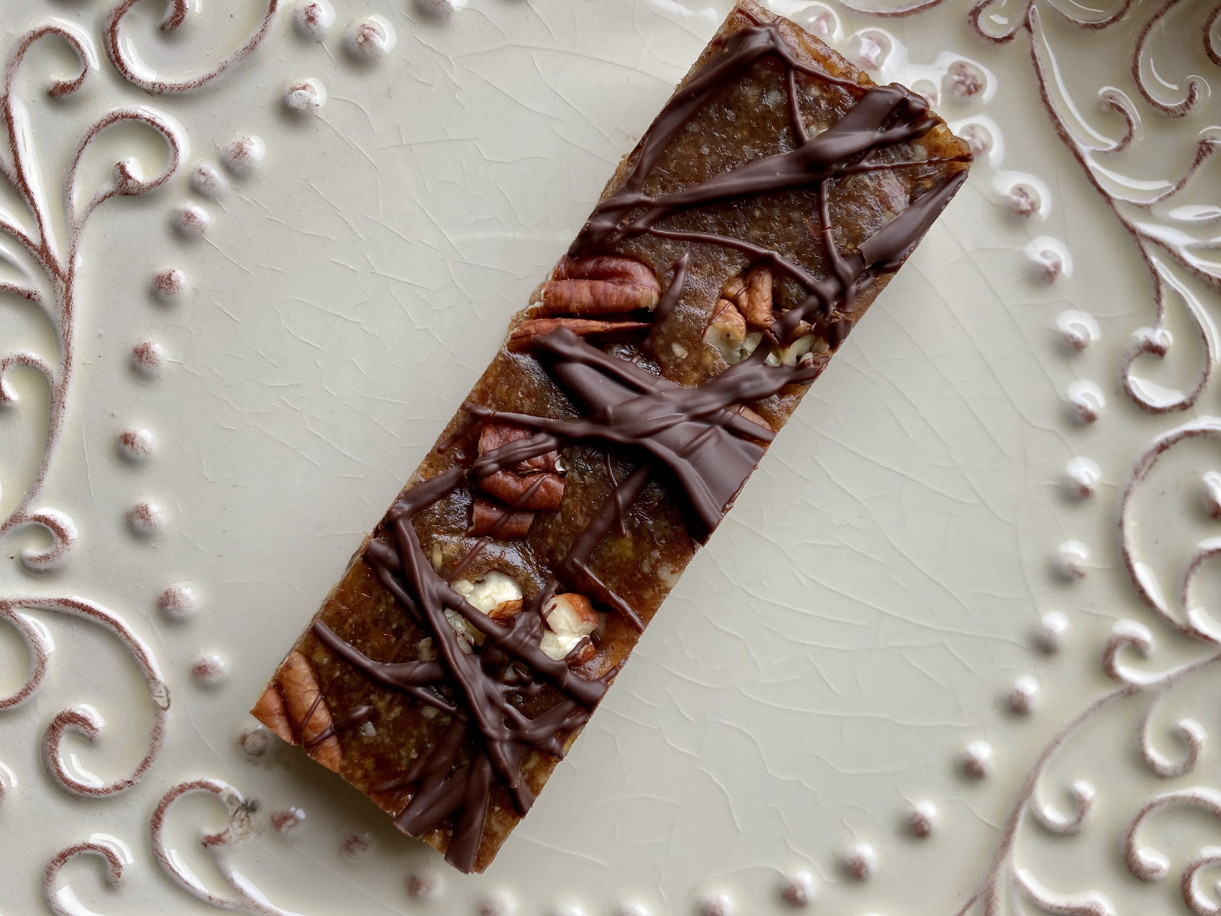 Chocolate Turtle Bars by BeautyBeyondBones #food #dessert #glutenfree #vegan #paleo #raw #healthyfood #edrecovery #chocolate 