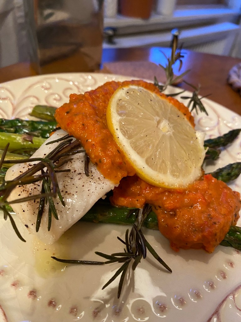 Smothered Sea Bass in a Roasted Tomato and red pepper sauce! by beautybeyondbones #food #glutenfree #vegan #paleo #keto #healthy #healthyfood #yum #edrecovery