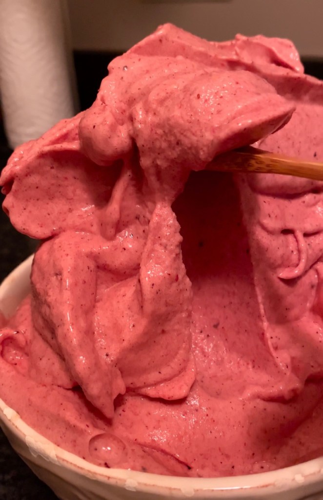 This is the BEST thing I make! An insanely delicious and secretly #healthy #dessert: PINA COLADA ICE CREAM! This dairy free and #paleo treat is made from frozen bananas! Fast and easy, make this tonight! #food #recipe #vegan #glutenfree #keto #summer #icecream