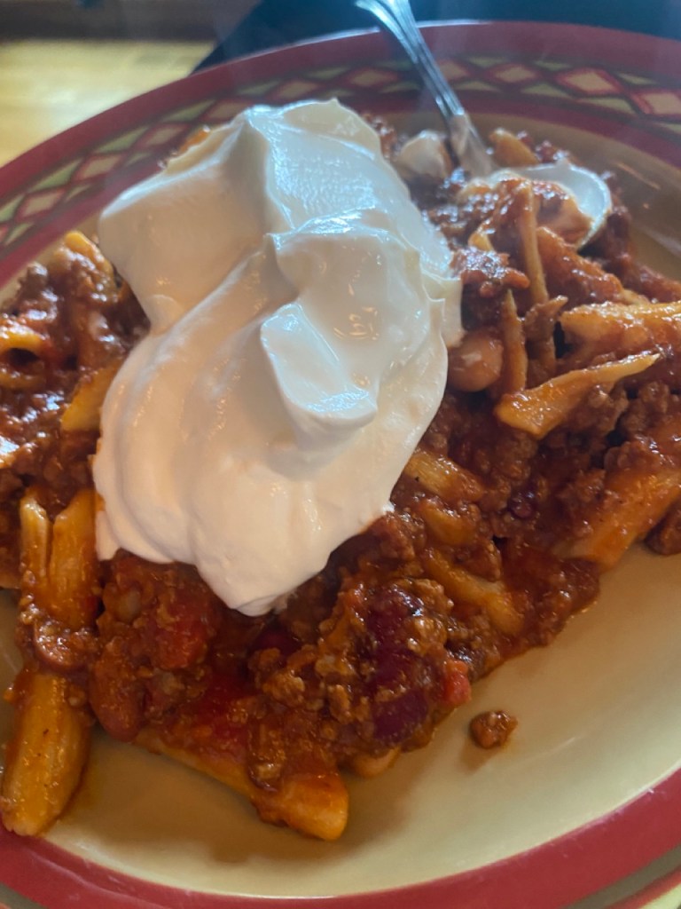 The perfect cozy #fall #dinner! Ziti #Chili with a twist! Classic #Beef Chili with chewy ziti noodles to round it out and make it extra special! It’s a #family favorite for a reason! #food #cooking #recipe #fallrecipe #comfortfood