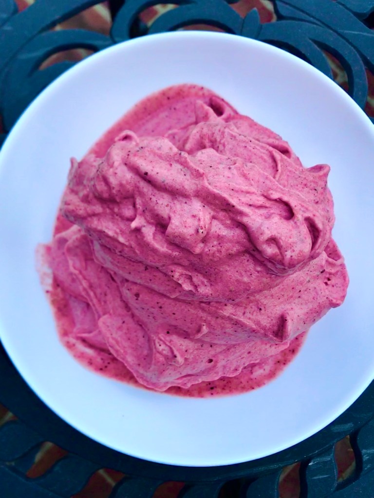 Tropical Berry Ice Cream by BeautyBeyondBones #glutenfree #vegan #paleo #vegetarian #dessert #specificcarbohydratediet #edrecovery #food 